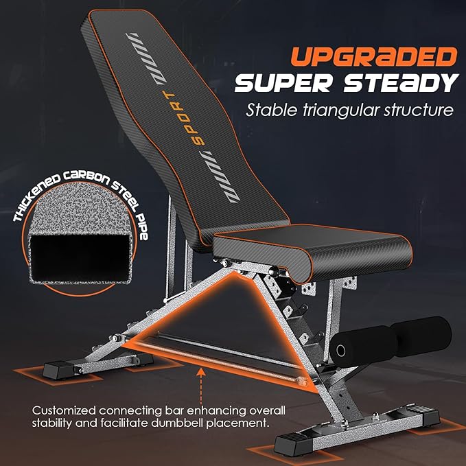 KUYOU Weight Bench 2 in 1 Workout