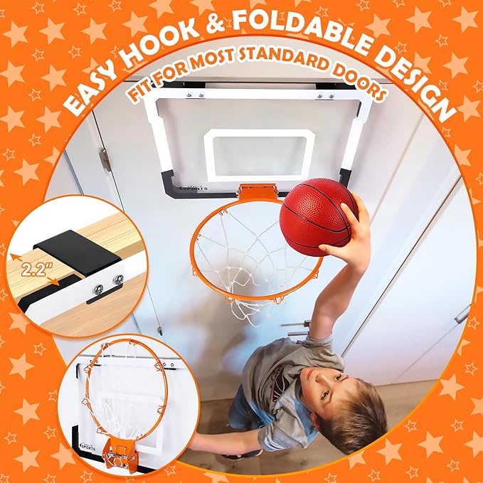 Indoor Mini Basketball Hoop for Kids and Adults