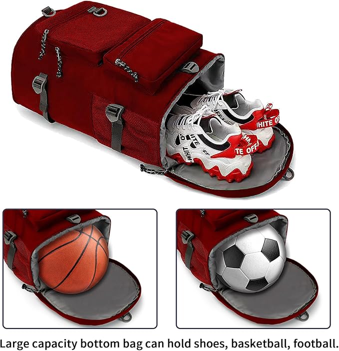 gym duffel bag backpack wrestling bag with shoe compartment 4 kinds of back method waterproof sports walking laptop