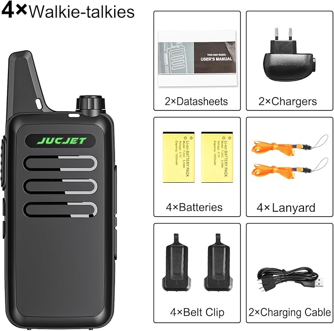 F20 Walkie Talkies 2 Way (4 Pack)