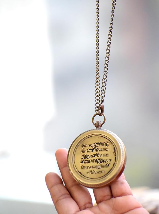 Navigational Compass Locate Compass Engraved Necklace Compass Antique