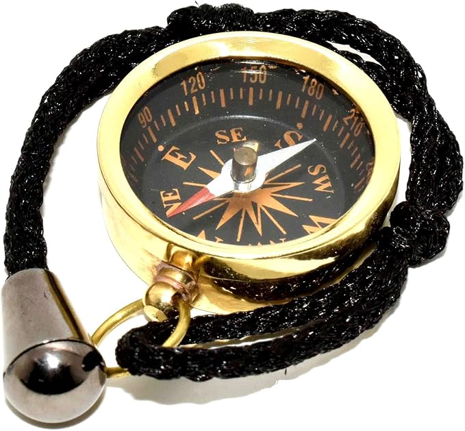 Solid Brass Pocket Compass 1.5" - Camping and Hiking