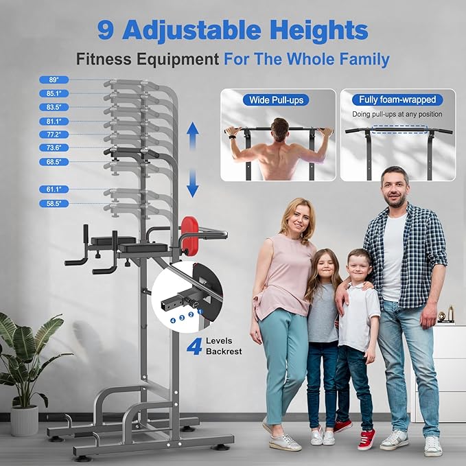RELIFE REBUILD YOUR LIFE Power Tower Pull Up Equipment,450LBS