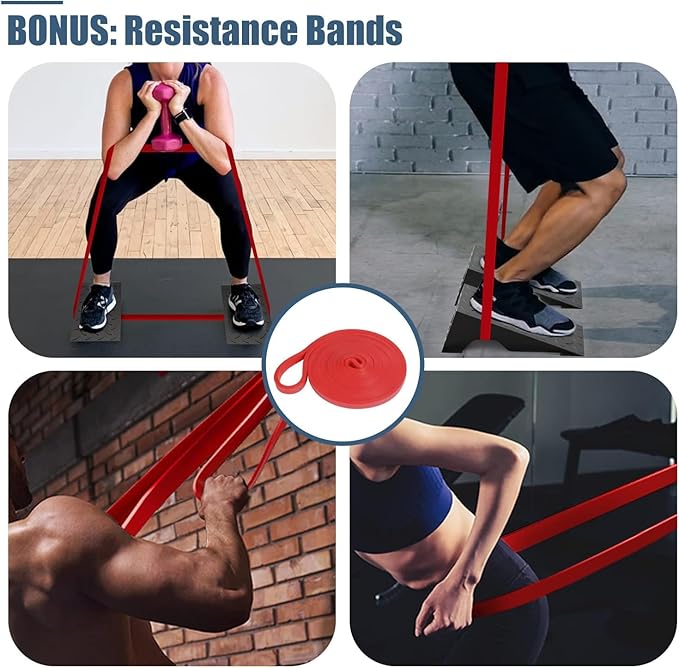 Squat Wedge, Metal Slant Board for Squats, Heel 20 Degree (1 Pair)