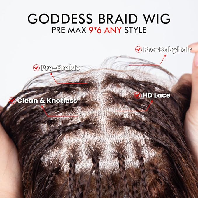 Ombre Braided Wigs for Black Women 200% Density Glueless Wigs Human Hair Pre Plucked Pre Cut 9x6 Blonde Highlight Lace Front Wig Deep Wave Human Hair(4/27 Coloured Curly)14inch