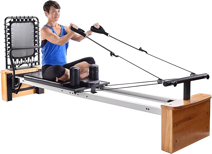 AeroPilates Pilates Reformer Workout Machine for Home Gym - Up to 300 lbs Weight Capacity