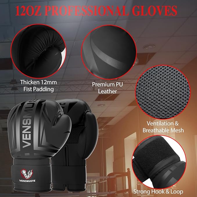 Punching Bag for Adults, 4FT Oxford Heavy Boxing Bag Set, Punching Bag with 12OZ Boxing Gloves, Chains, Hand Wraps, etc. Suitable for MMA Karate Kickboxing Boxing - Unfilled