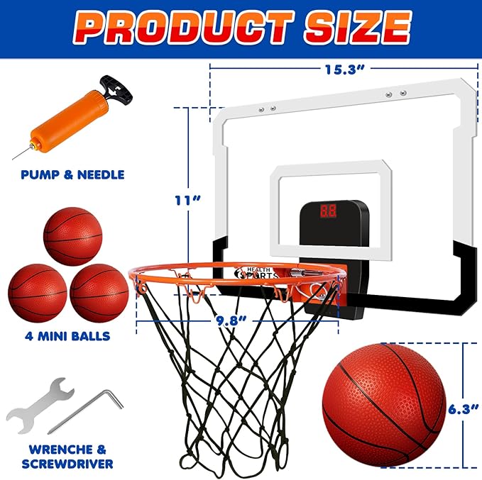 Indoor Mini Basketball Hoop for Kids and Adults