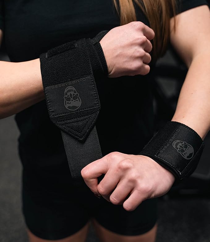 Gymreapers Weightlifting Wrist Wraps (IPF Approved) 18" Professional Quality Wrist Support with Heavy Duty Thumb Loop - Best Wrap for Powerlifting Competition, Strength Training, Bodybuilding