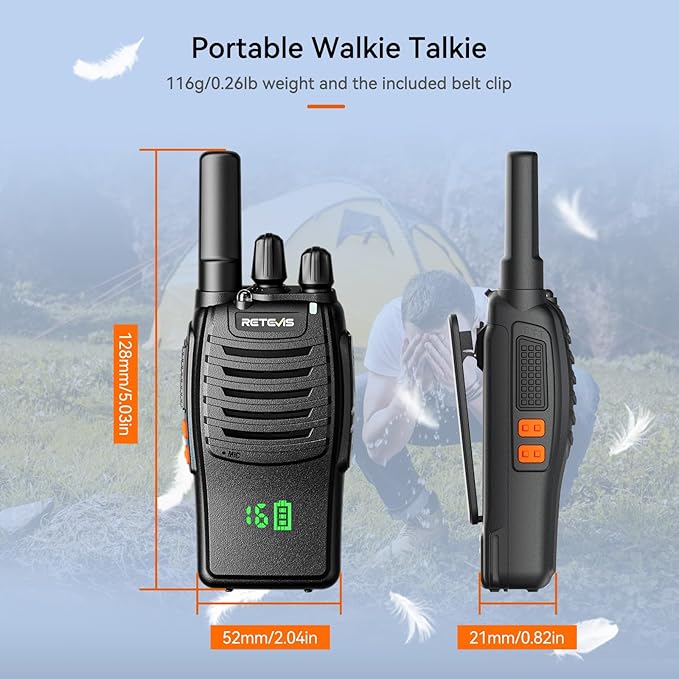 Retevis H-777H Walkie Talkies Long Range 2 Way (1 Pack)