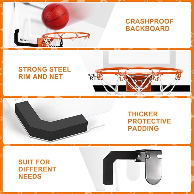 Indoor Mini Basketball Hoop for Kids and Adults