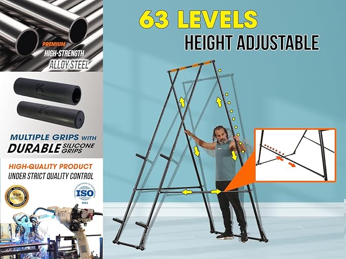 KT Toes Don't Touch Ground Super-Sturdy Foldable Adjustable