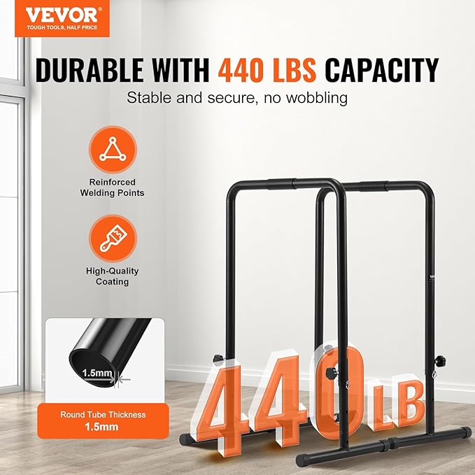 VEVOR Dip Bars 440 lbs