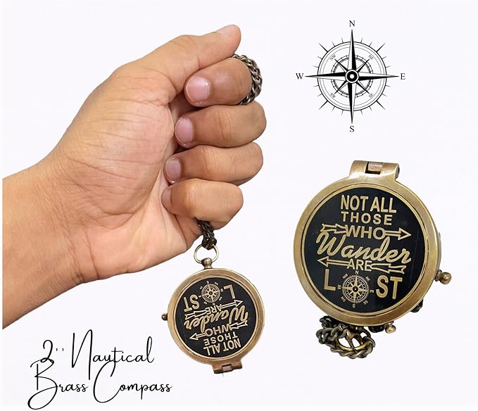 Averex® Antique Brass & Copper Sundial Compass