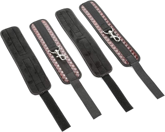 Pilates Spreader Bar Kit with 4pcs Fur Pink