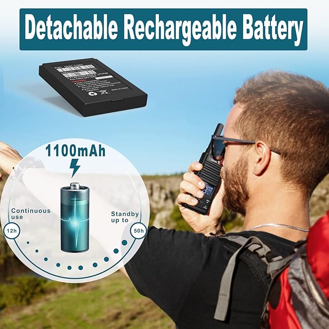 SAMCOM GMRS Walkie Talkies for Adults T2 Rechargeable 2 Watt Radio,30 Channels (4 Pack)