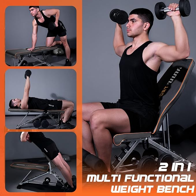 KUYOU Weight Bench 2 in 1 Workout