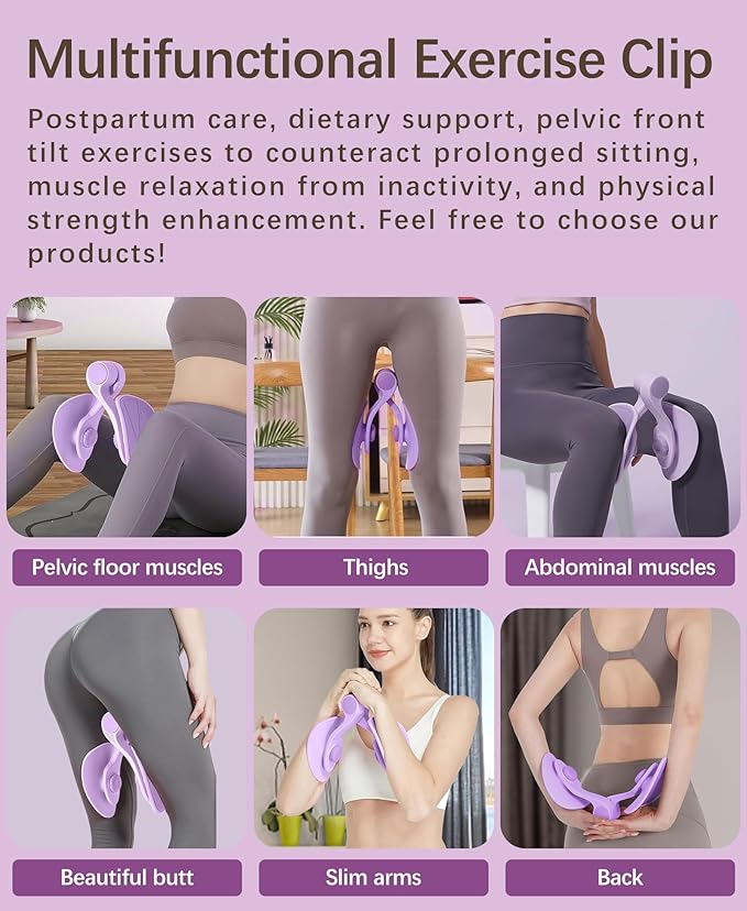 Thigh Master Hip Trainer Kegel Exerciser, Pelvic Floor Trainer for Postpartum Rehabilitation, Inner Thigh Trimmer, Toner Workout