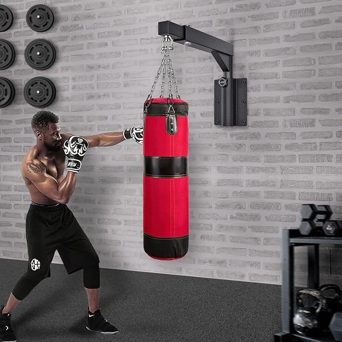 BeneLabel Wall Mount Heavy Bag Hanger, Heavy Duty Punching Bag Stand, Boxing Bag Bracket for Home Gym Indoor Outdoor, 800 LB Capacity