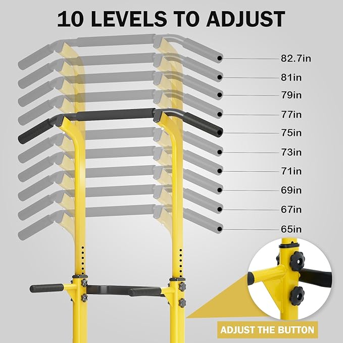 SogesPower Power Tower Dip Station Pull Up Bar