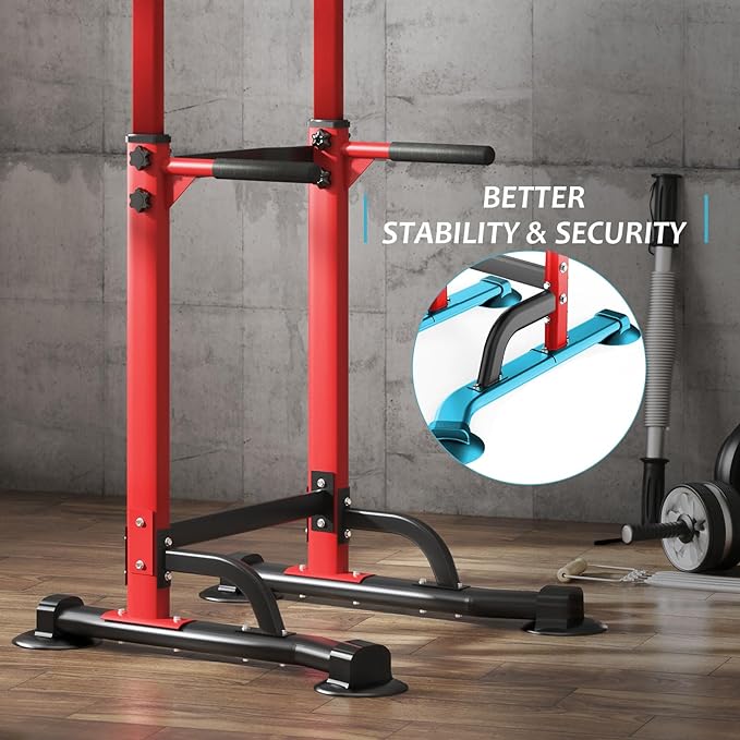 DlandHome Power Tower Dip Station Pull Up Bar