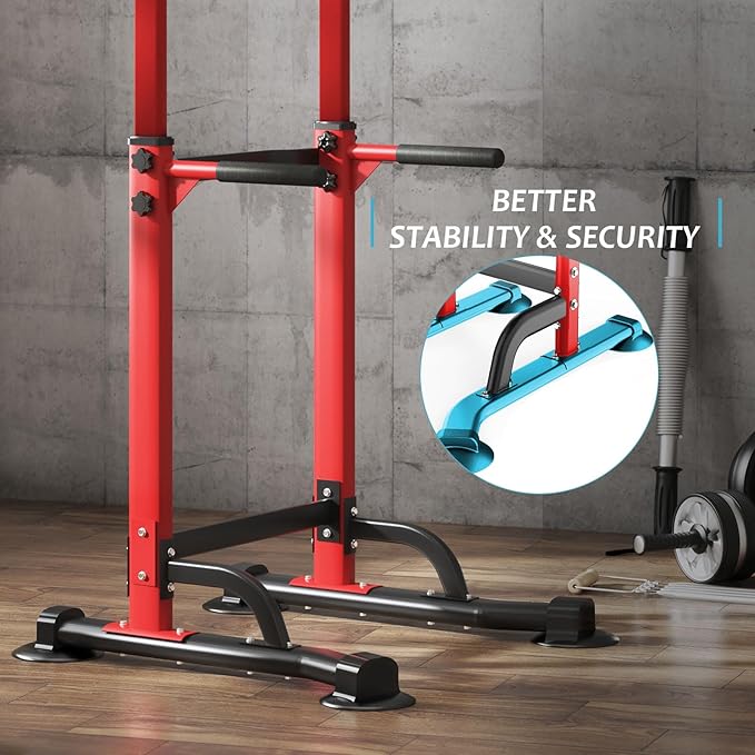 DlandHome Power Tower Dip Station Pull Up Bar