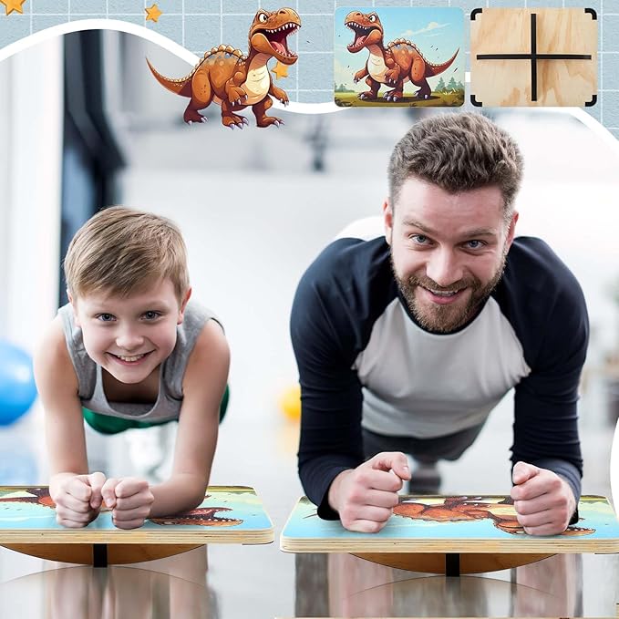 Wooden Balance Board 360° Rotation with Crossed Base Wobble Board for Physical Therapy,standing Desk,core Strength - Children Easter Gift