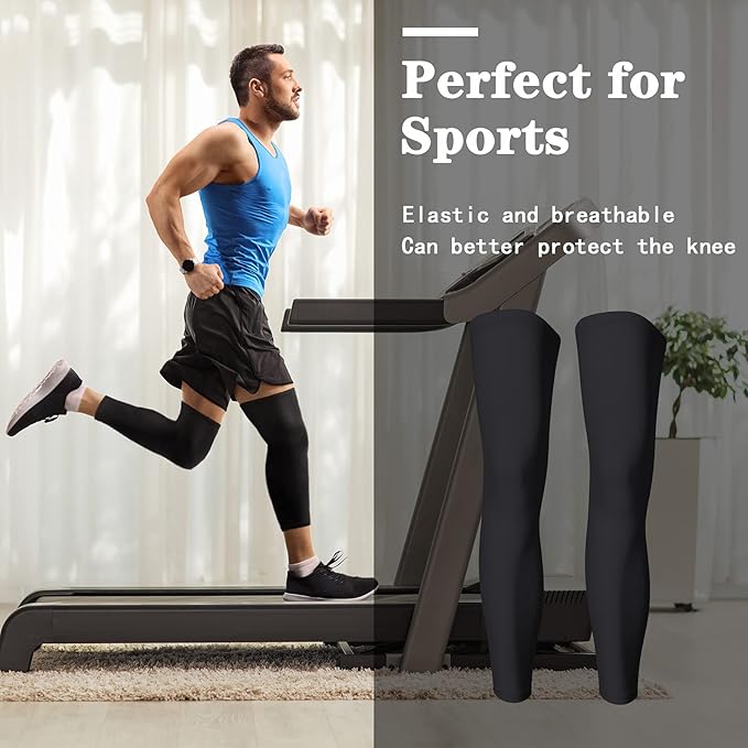 Skylety Compression Leg Sleeve Full Length Leg Sleeves Sports Cycling for Men Women, Running, Basketball