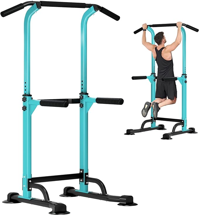DlandHome Power Tower Dip Station Pull Up Bar