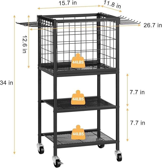 Weight Rack for Home Gym Dumbbells Yoga Mat Storage Rack Cart Small Metal Wood Home Gym Workout Equipment Storage with Hooks for Yoga Block Foam Rollers Resistance Bands