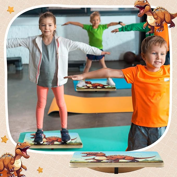 Wooden Balance Board 360° Rotation with Crossed Base Wobble Board for Physical Therapy,standing Desk,core Strength - Children Easter Gift