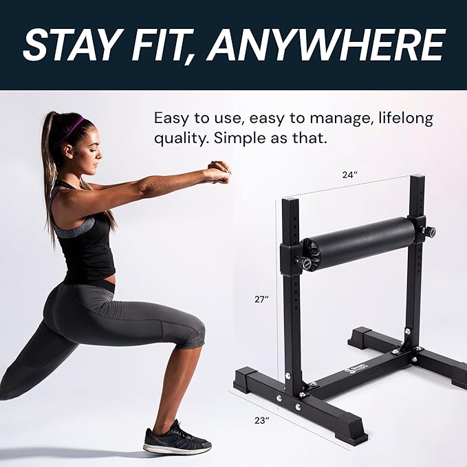Adjustable Single Leg Squat Roller for Bulgarian Split Squats, Lunges, and Lower Body Workout