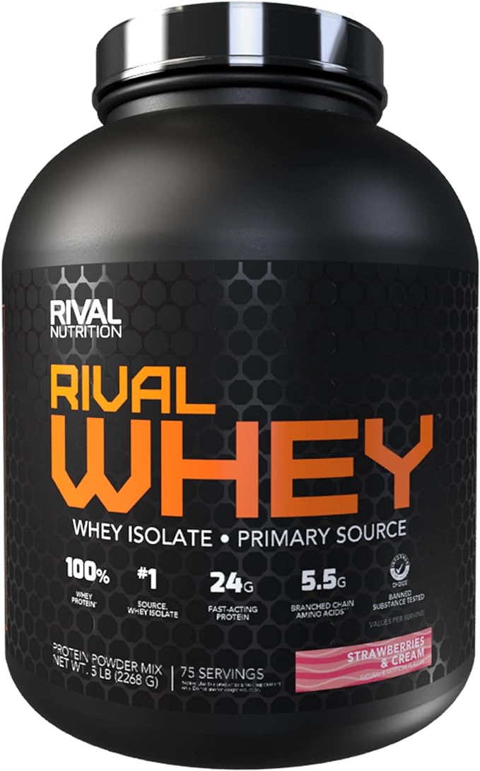 Rival Nutrition Rival Whey- Strawberries & Cream 5lbs.
