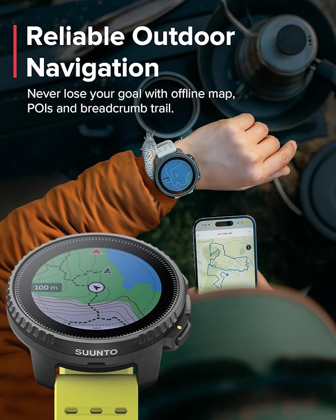 SUUNTO Vertical GPS Sports Watch, Premium Multisports Watch w/1.4 inch Touchscreen & 95+ Training Workout Analysis, Heart Rate & Sleep Tracking, 60-Day Battery Life, Dual-GNSS, Free Offline Maps, Lime