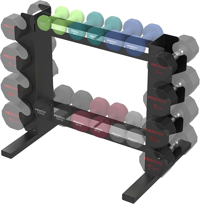 PROIRON Compact Dumbbell Rack Stand Only, Stable Dumbbell Storage Rack with Extra Long Steel Pipe Base ,Weight Rack for Dumbbells Strength Training Dumbbell Racks,Weight Rack for Home Gym Storage,Max.Weight 450 lbs.