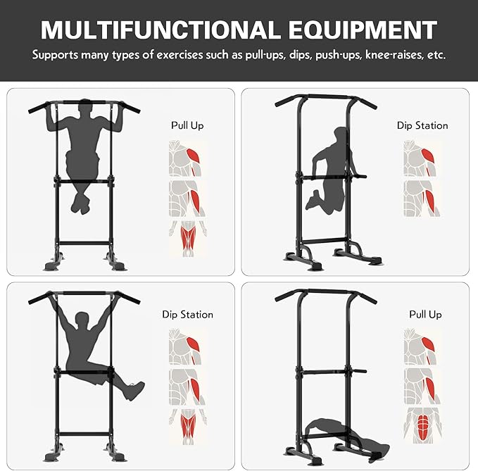 soges Power Tower Pull Up Bar Station