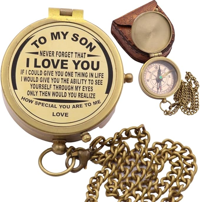 Engraved Compass to Son