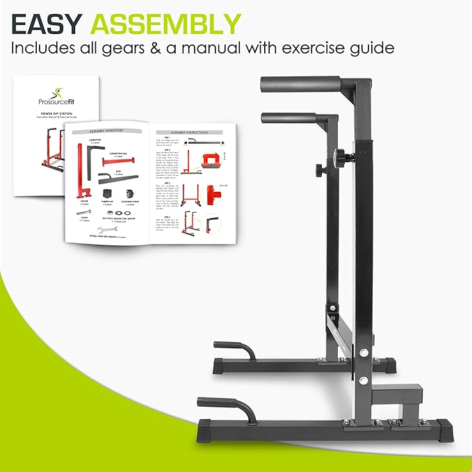 ProsourceFit Power Dip Station Adjustable Height Upper Body