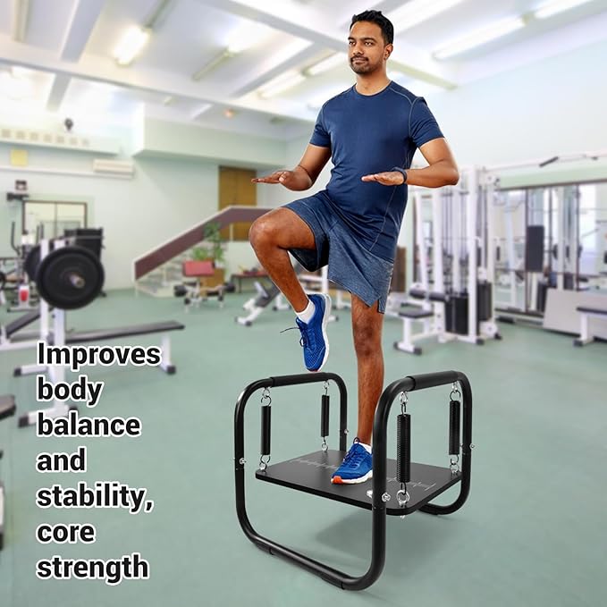 Wobble Balance Board for Adults with Metal Frame Balance Trainer, Standing Desk Balance Board for Physical Therapy Balance Training Equipment, Stability Trainer for Improve Balance, Core Strength