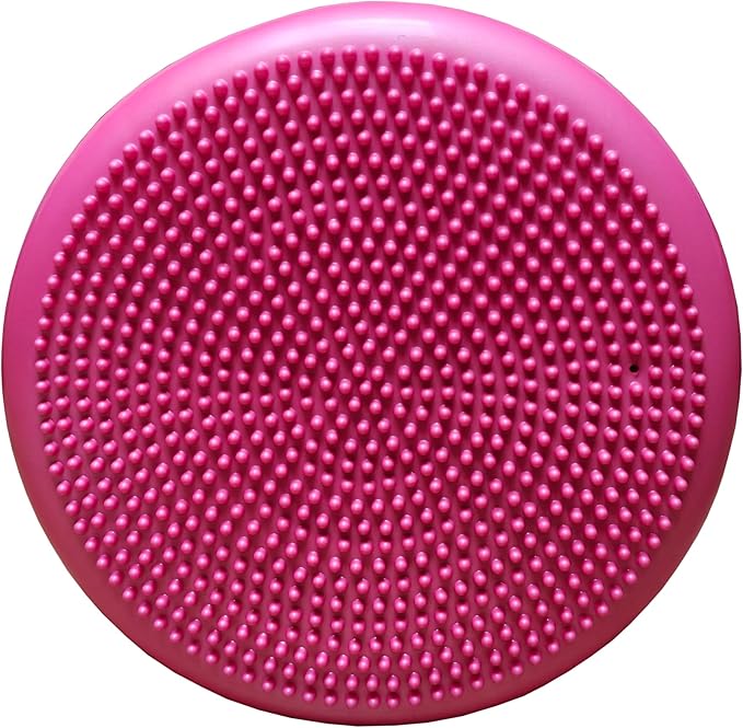 AppleRound Inflated Wobble Cushion with Hand Pump, Air Stability Board (Extra Thick), Core Balance Disc for Adults, Sensory Wiggle Seat for Kids, Flexible Seating for All Age, 13.5in / 34cm Diameter