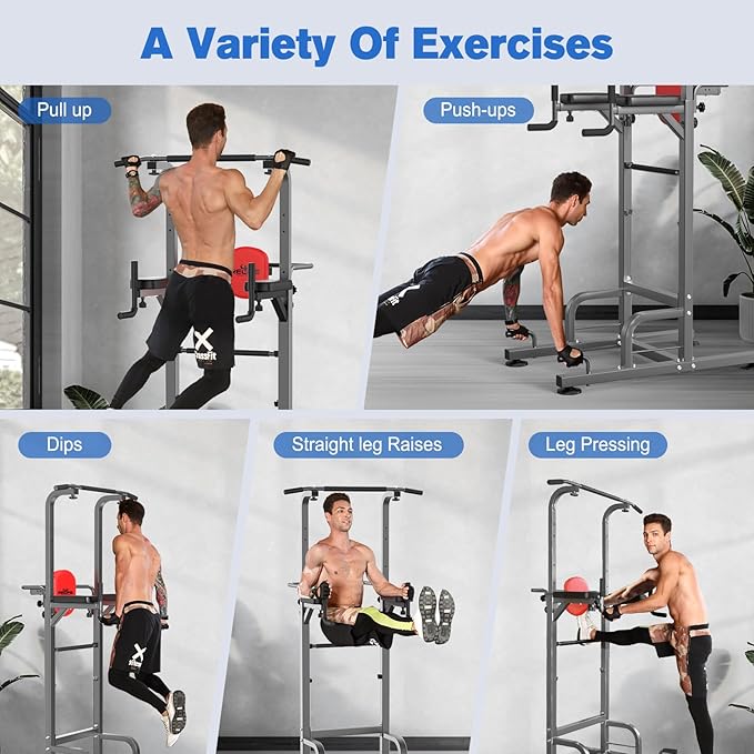 RELIFE REBUILD YOUR LIFE Power Tower Pull Up Equipment,450LBS