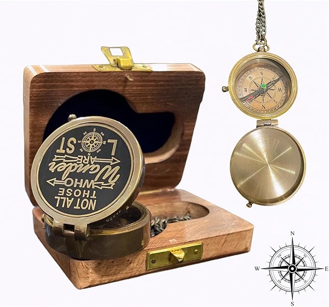Averex® Antique Brass & Copper Sundial Compass