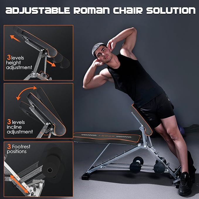 KUYOU Weight Bench 2 in 1 Workout