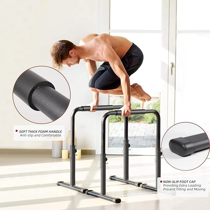 Adjustable Dip Bars for Home Gym Workout