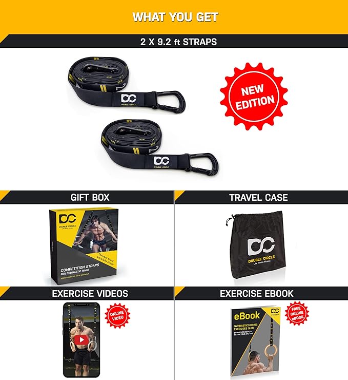 Double Circle Quick Adjust Numbered Straps for Gymnastic
