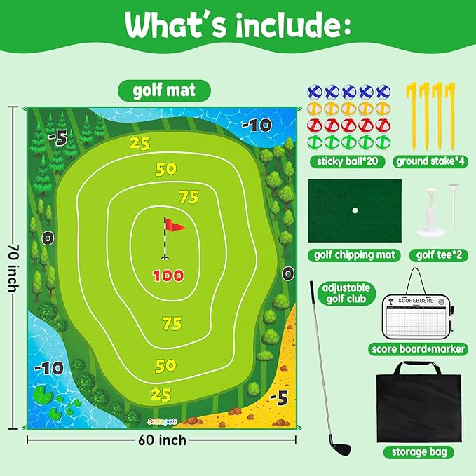 Dr.Rapeti Golf Chipping Game Set Golf Training Game (70 * 60inch)