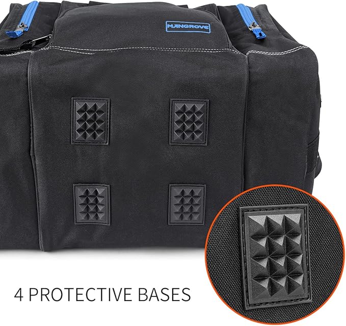 Mangrove Bowling Ball Bag for Single Ball, 2020 Bowling Ball Tote Bowling Bag with Padded Ball Holder - Fits Bowling Shoes Up to Mens Size 14 and Accessories (Black)