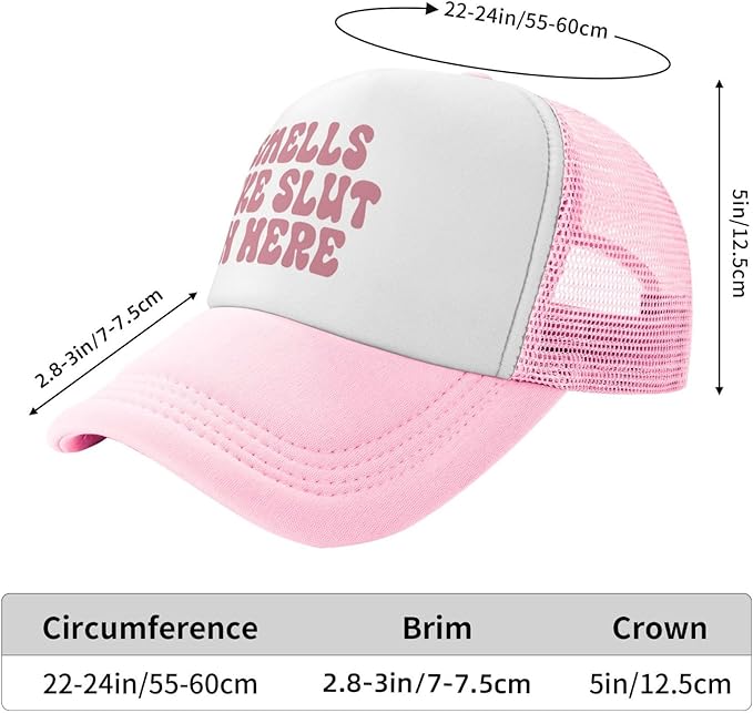 Put It On My Husband's Tab Drinking Trucker Hat - Funny Pink Trucker Hat for Women and Men