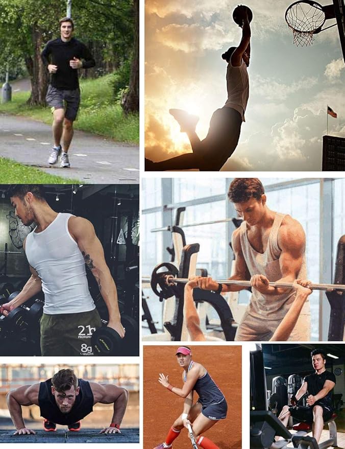 MOLLDAN Mens Polymer Sauna Vest Sweat Slimming Tank Top with Zipper