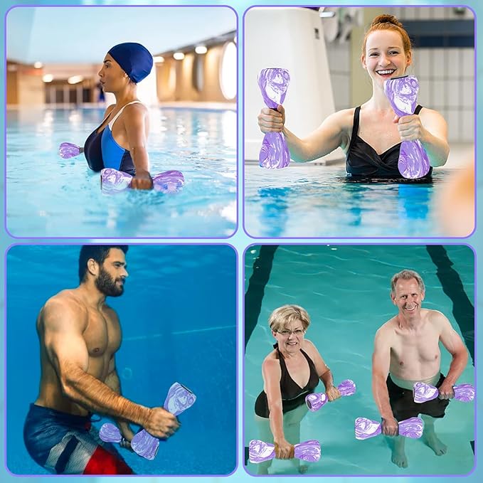 Aquatic Dumbbells, 2PCS Foam Water Weights, Aerobic Exercise Fitness Equipment Dumbbells, Dumbbells Set for Water Aerobics Weight Loss, Pool Fitness, Water Exercise